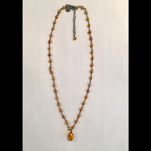 Silpada Copper freshwater pearls necklace